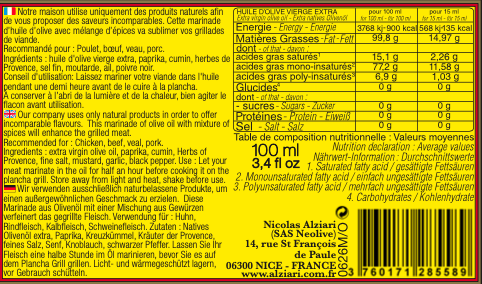 Marinade viande bidon 100 ml