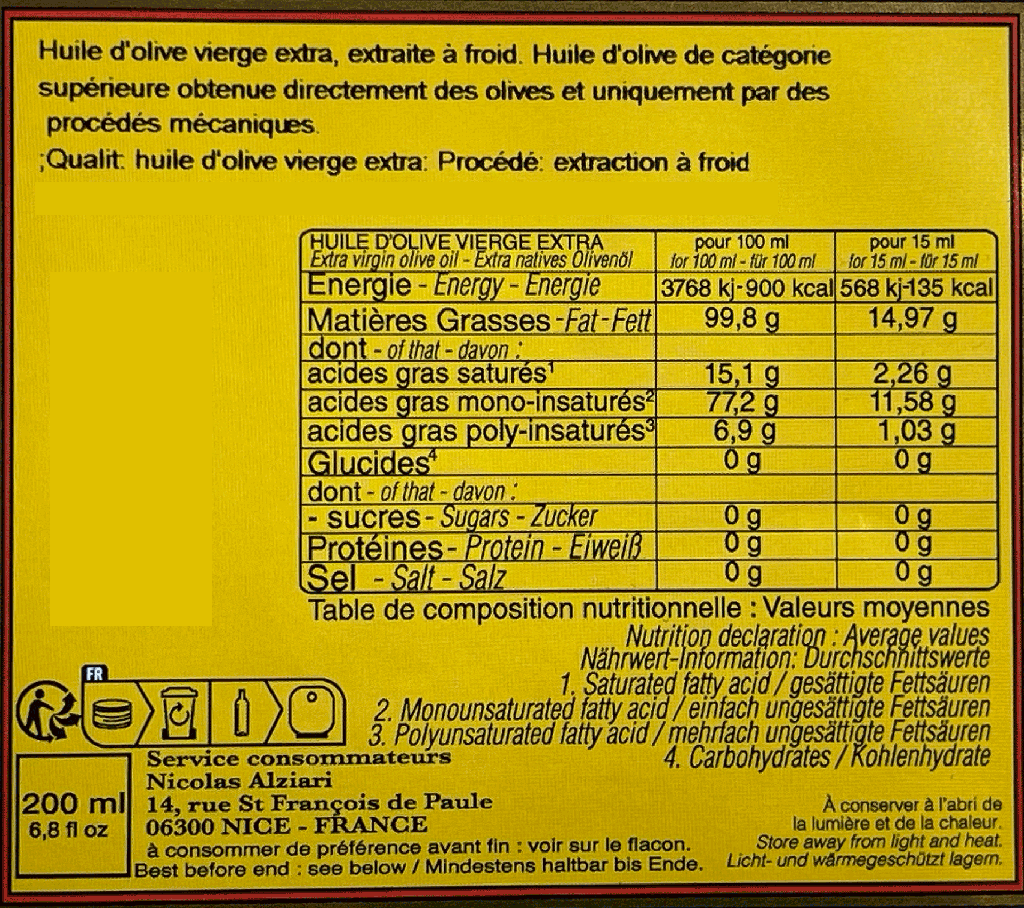 Huile d'olive AOP CORSE 200 ml - Alziari