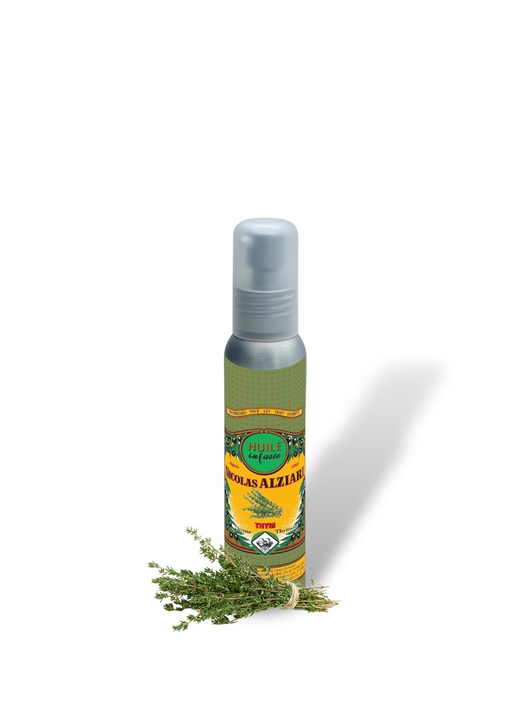 Huile d'olive infusée THYM 100 ML (flacon pompe) - Alziari