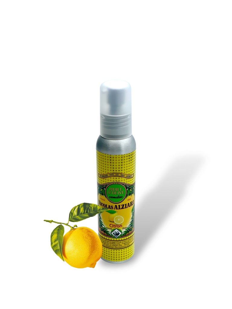 100ml flask pump Olive oil Lemon flavored - Alziari