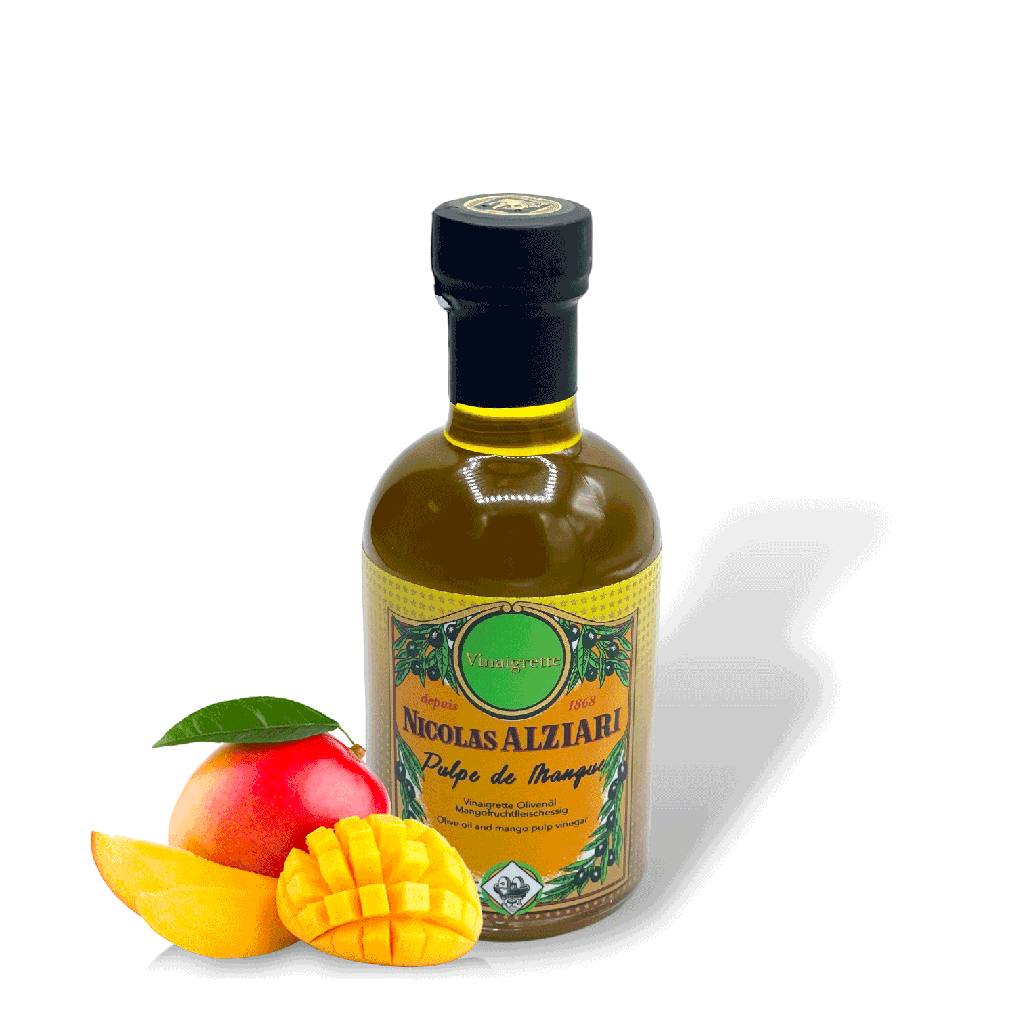 200ml Flasche Mango Fruchtfleisch Vinaigrette - Alziari