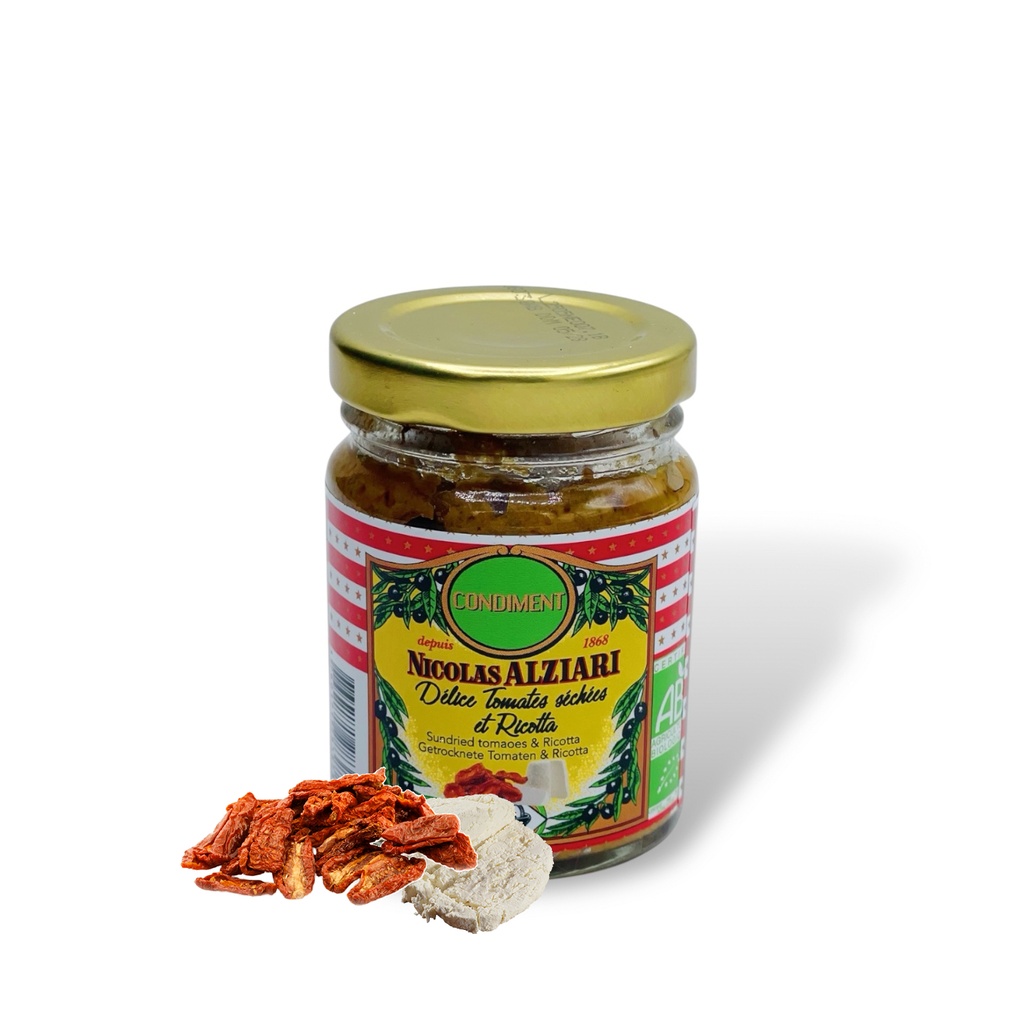Delice Tomates séchées et Ricotta BIO 80 g * - Alziari