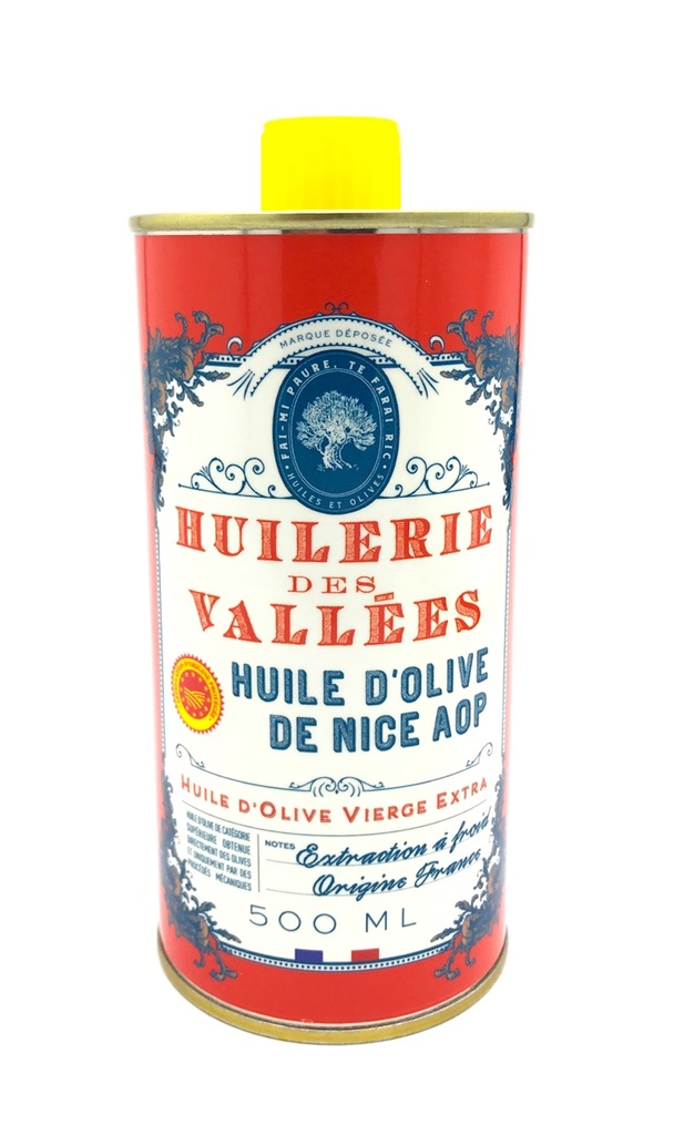 Huilerie des VALLEES - Huile d’olive 500 ml AOP Nice