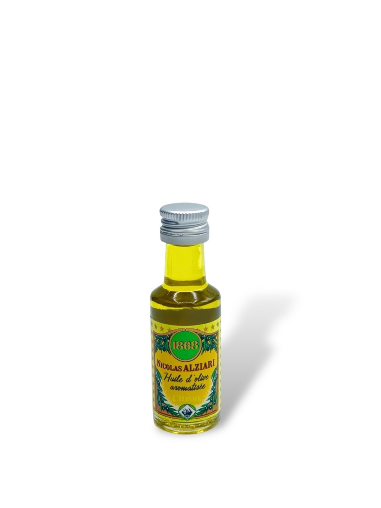 20ml Miniaturflasche Glas aromatisiertes Olivenöl Zitrone - Alziari