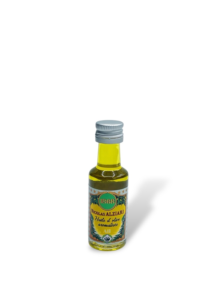 Mignonnette 20 ml en VERRE huile AIL - Alziari
