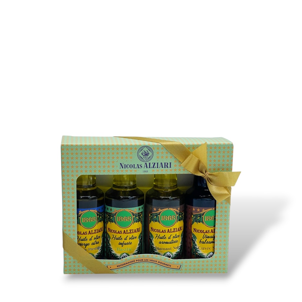 Set 4 x 20 ml miniature glass bottles - Alziari