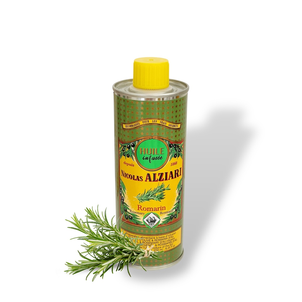 250ml tin Olive oil ROSEMARY infused - Alziari
