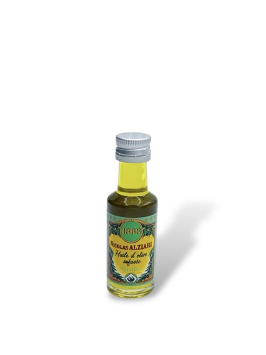 [5056] 20ml miniature glass bottle Olive oil Basil flavored - Alziari