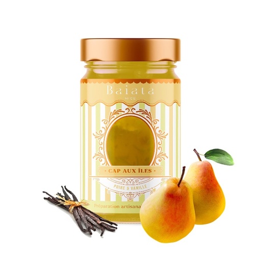 [5095] Früchte-Delikatesse Birne & Vanille "Cap aux iles" 230 g  - Baiata