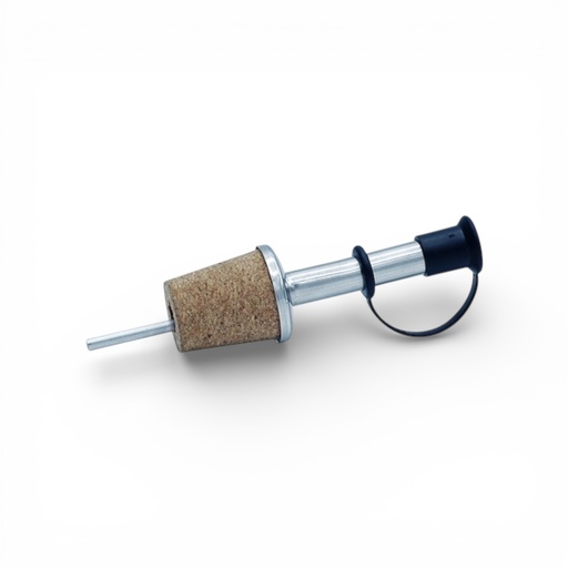 [1195] Cork pouring cap, steel + black cap (100 ml, 250ml, 500ml, 1L)