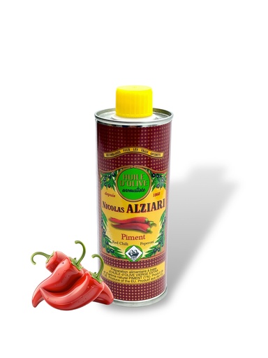 [4867] Huile d'olive aromatisee PIMENT 250 ML - Alziari