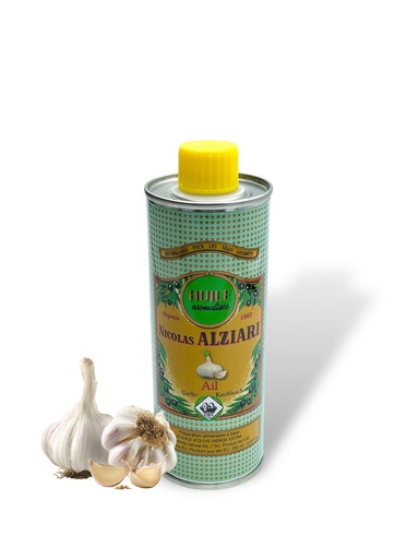 [4872] 250ml Dose aromatisiertes Olivenöl Knoblauch - Alziari
