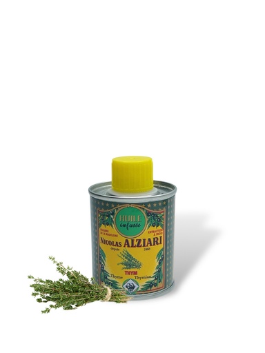 [4932] 100 ml tin Olive oil Thyme flavored - Alziari