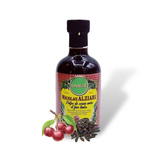 [1131] Vinaigre à la pulpe de Cerise et feve Tonka 200 ml - Alziari