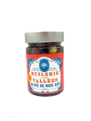 [4499] HUILERIE DES VALLEES - Olives de Nice AOP 220 g (pot)